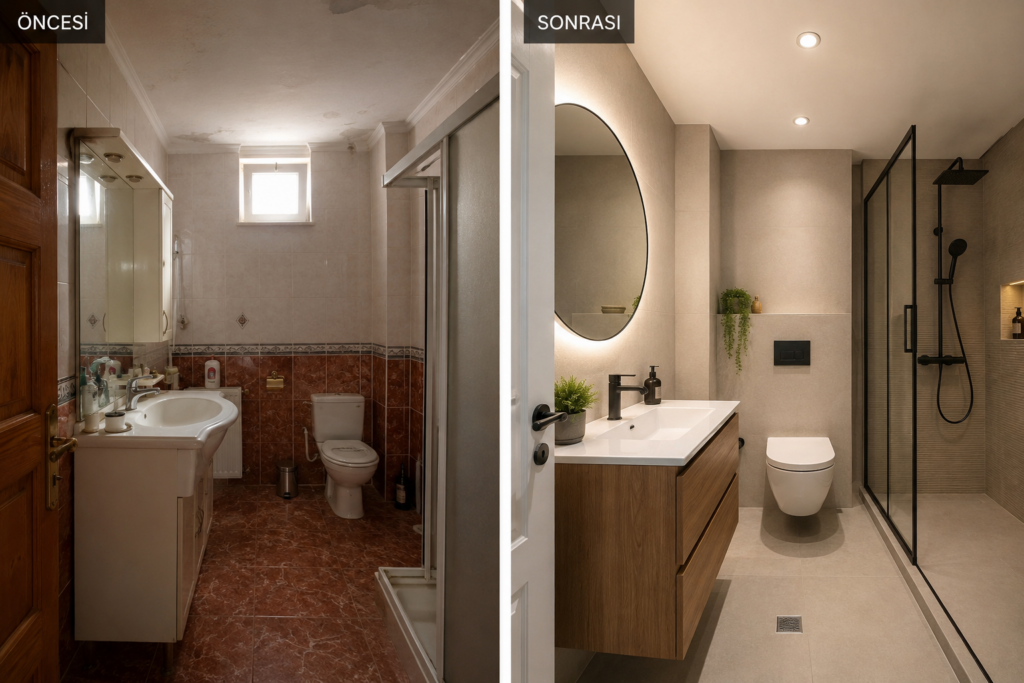 banyo tadilat before after 2