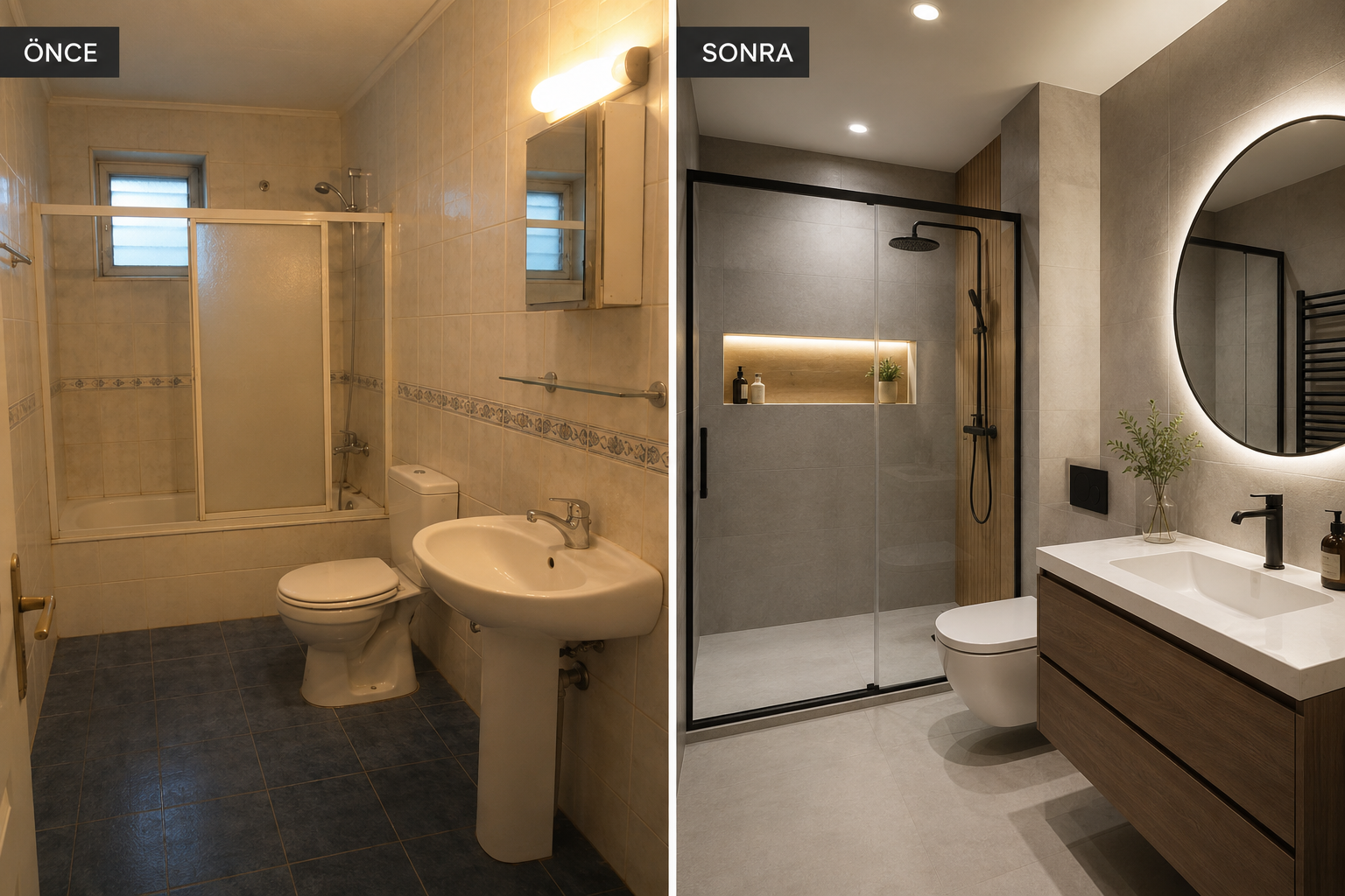 banyo tadilatı before after