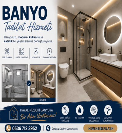 banyo tadilatı contentt