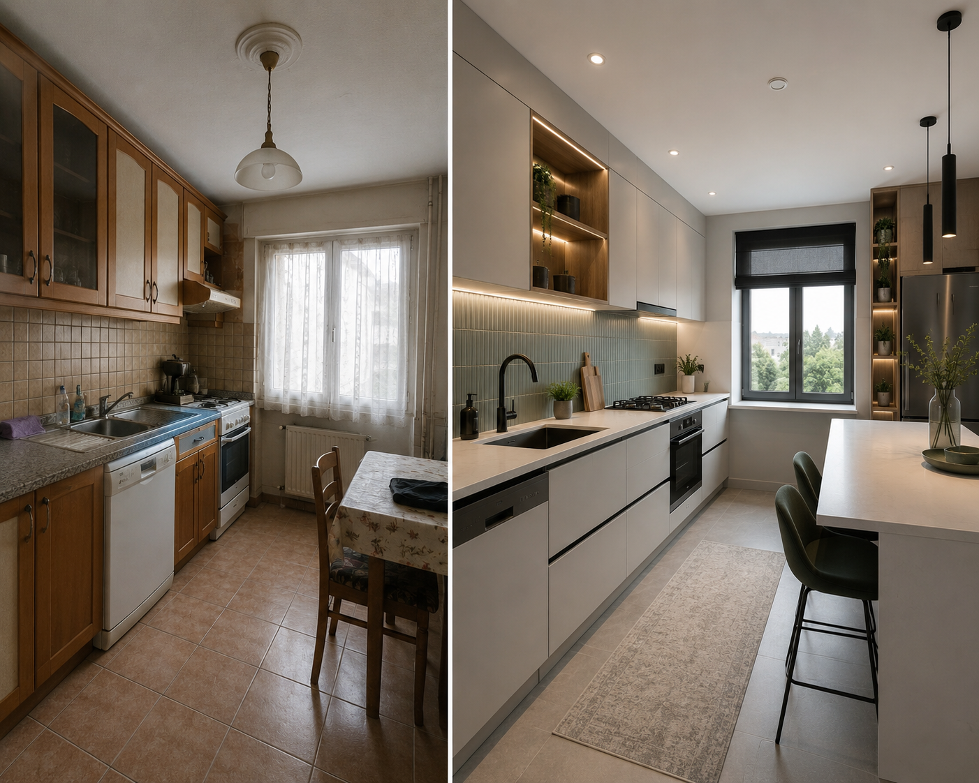 mutfak tadilatı before after 2