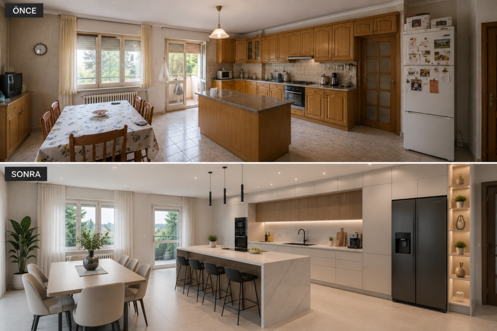 mutfak tadilatı before after 4