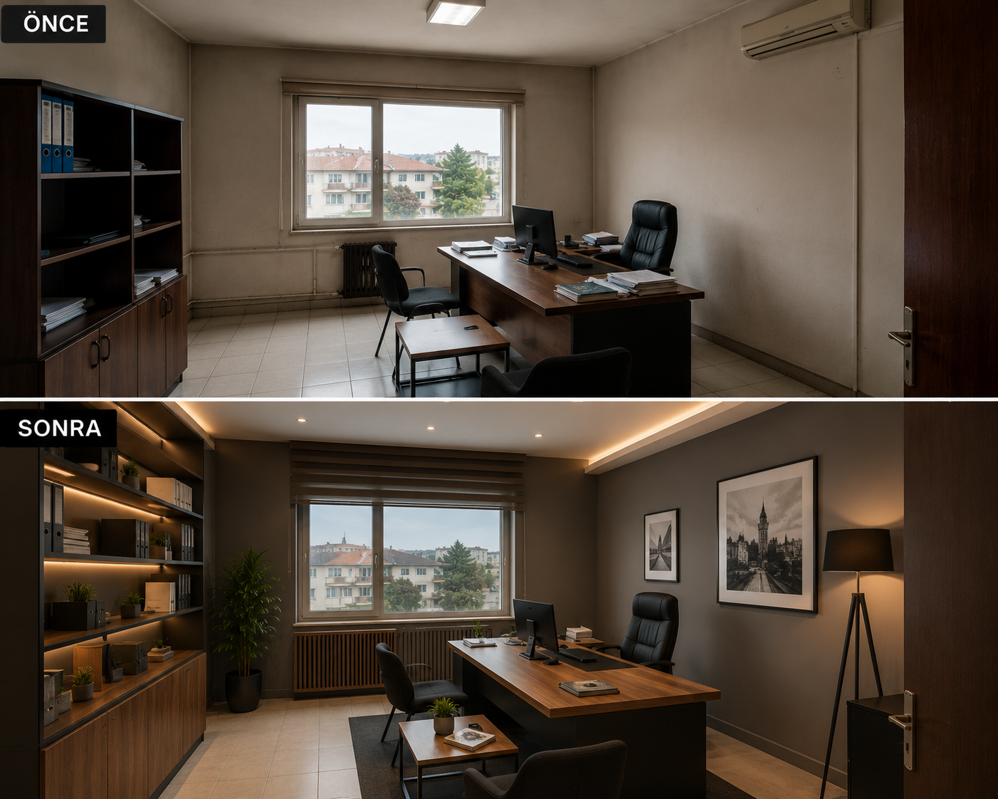 ofis tadilatı before after 1
